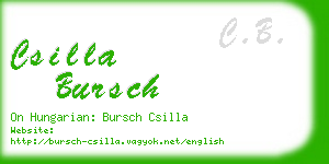 csilla bursch business card